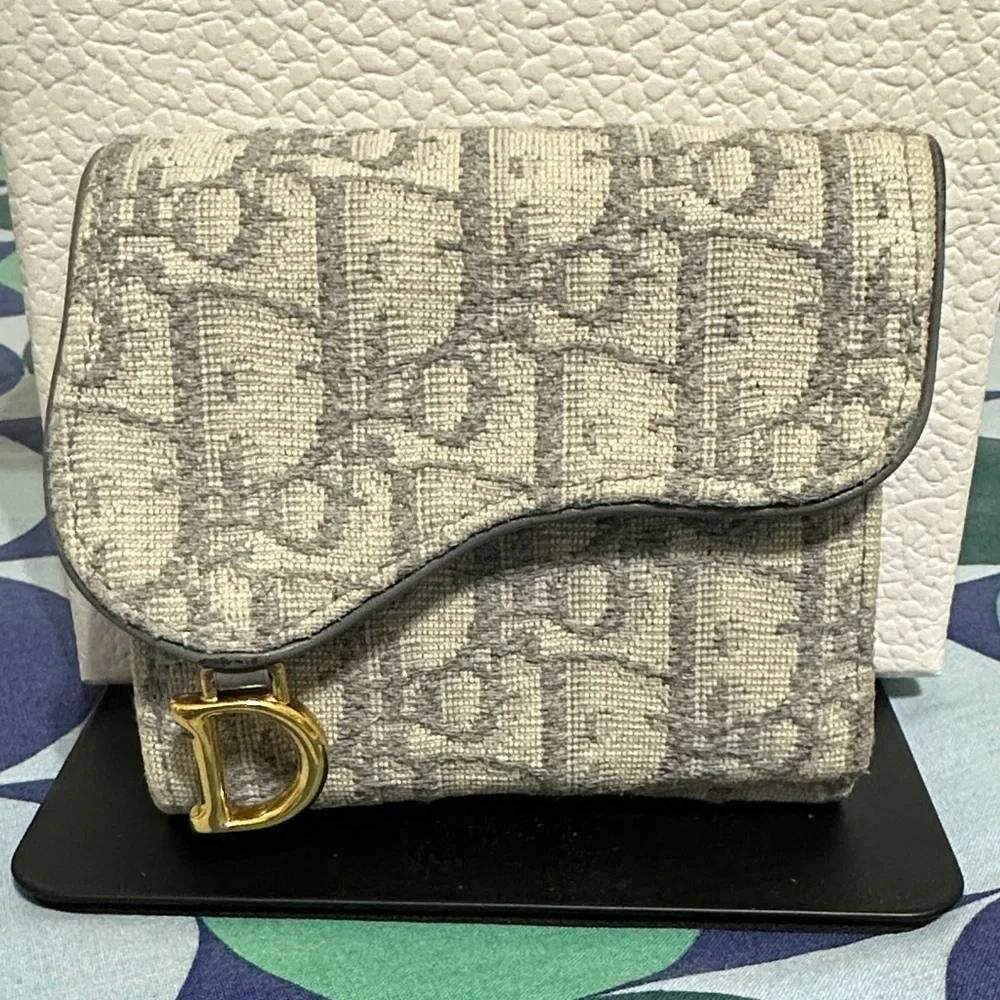 Dior Saddle Compact Tri-Fold Wallet